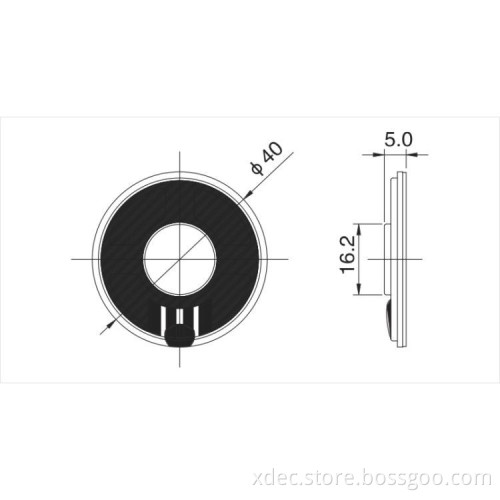 40mm 8ohm 0.5W mylar speaker with wires